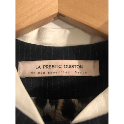 Pre-owned La Prestic Ouiston Wool Short Vest In Navy