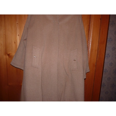 Pre-owned Burberry Cashmere Coat In Camel