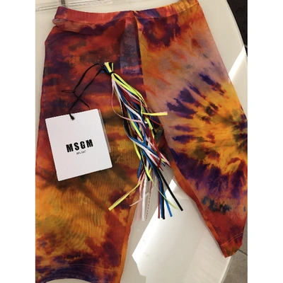 Pre-owned Msgm Multicolour Polyester Shorts