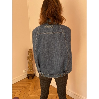Pre-owned Miu Miu Blue Denim - Jeans Jacket