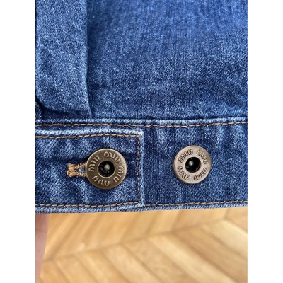 Pre-owned Miu Miu Blue Denim - Jeans Jacket
