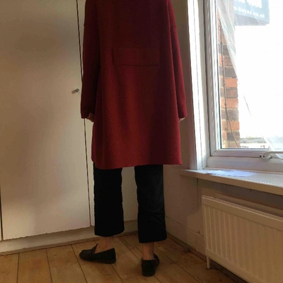 Pre-owned Tommy Hilfiger Red Wool Coat