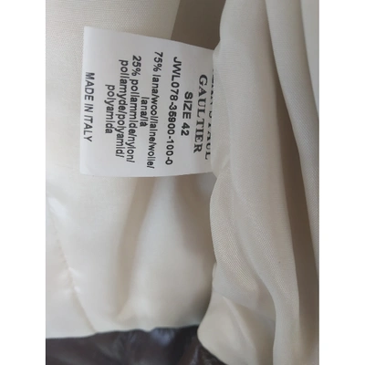 Pre-owned Jean Paul Gaultier Wool Short Vest In Beige