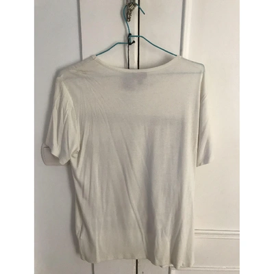 Pre-owned Just Cavalli White Viscose Top