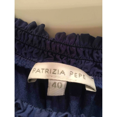 Pre-owned Patrizia Pepe Silk Blouse In Blue