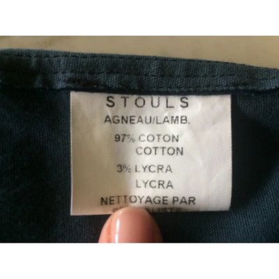 Pre-owned Stouls Navy Suede Skirt