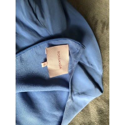 Pre-owned Roksanda Silk Maxi Dress In Blue
