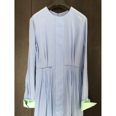 Pre-owned Roksanda Silk Maxi Dress In Blue