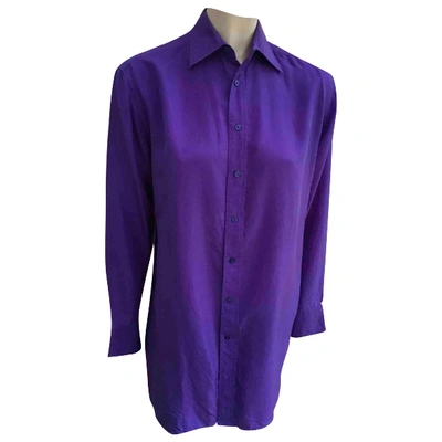 Pre-owned Ralph Lauren Silk Shirt In Purple