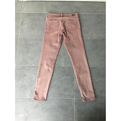 Pre-owned Paige Jeans Slim Jeans In Pink