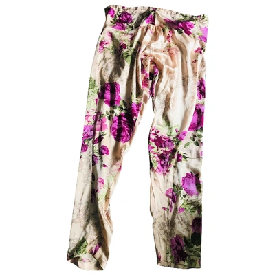 Pre-owned Adriana Iglesias Multicolour Silk Trousers