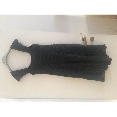 Pre-owned Luisa Beccaria Anthracite Silk Dress