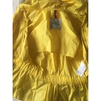 Pre-owned Moncler Trench Coat In Yellow