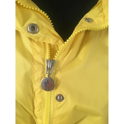 Pre-owned Moncler Trench Coat In Yellow