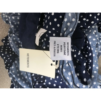 Pre-owned Vetements Mid-length Dress In Navy