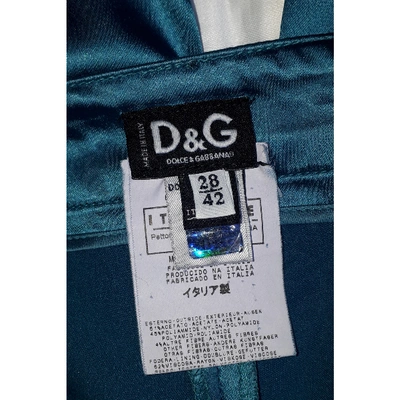 Pre-owned Dolce & Gabbana Slim Pants In Turquoise