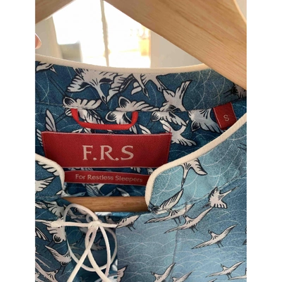 Pre-owned F.r.s For Restless Sleepers Silk Blouse In Blue