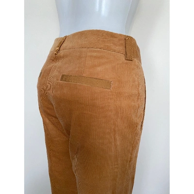 Pre-owned Mulberry Straight Pants In Camel