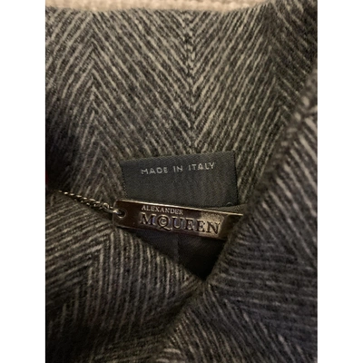 Pre-owned Alexander Mcqueen Cashmere Coat In Grey
