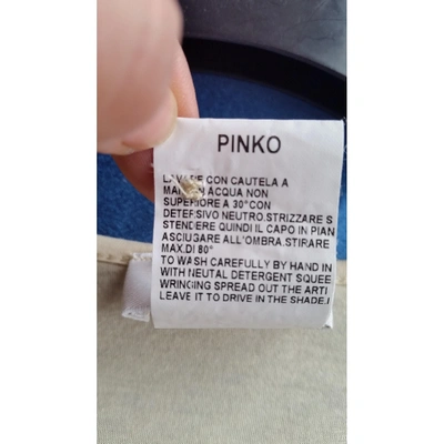 Pre-owned Pinko Beige Cotton Top