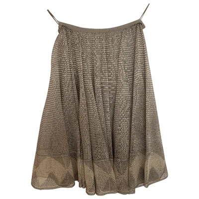 Pre-owned Alaïa Mid-length Skirt In Metallic