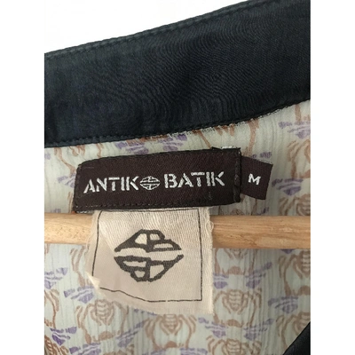 Pre-owned Antik Batik Silk Blouse In Blue