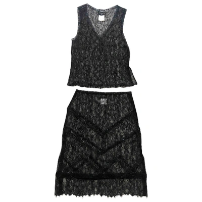 Pre-owned Chanel Black Lace Dress