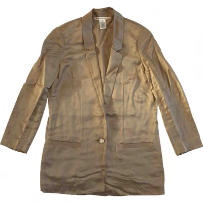 Pre-owned Diane Von Furstenberg Camel Polyester Jacket