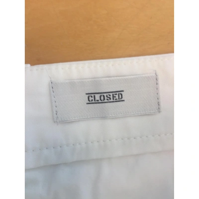 Pre-owned Closed White Cotton Trousers