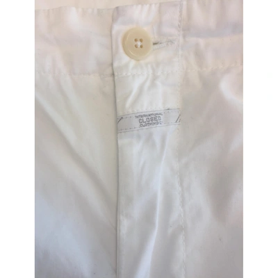 Pre-owned Closed White Cotton Trousers