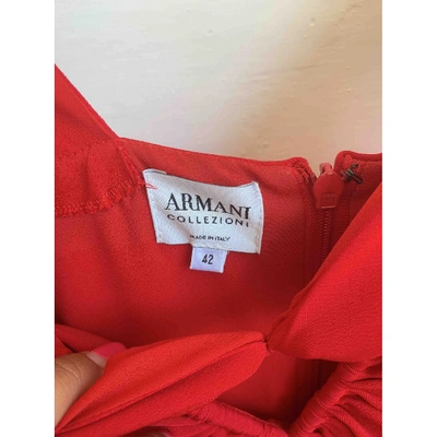 Pre-owned Armani Collezioni Maxi Dress In Red