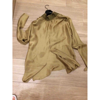Pre-owned Gucci Silk Blouse In Gold