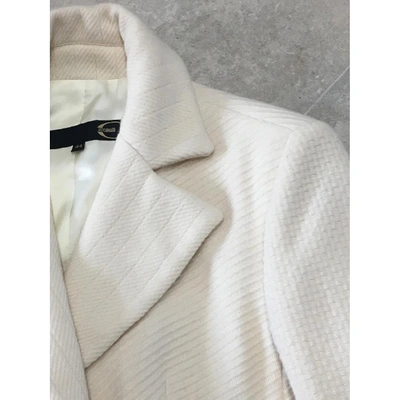 Pre-owned Just Cavalli Wool Coat In White