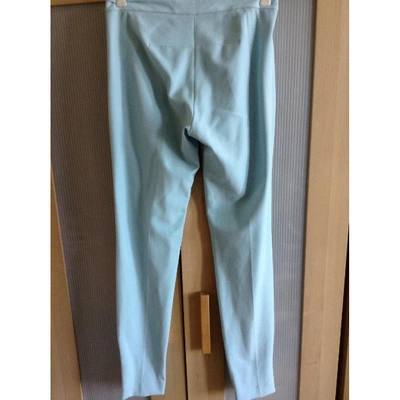 Pre-owned Msgm Slim Pants In Blue