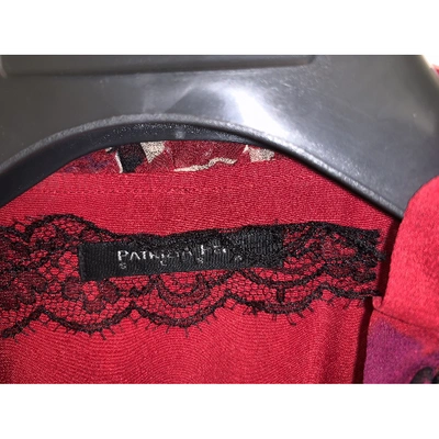 Pre-owned Patrizia Pepe Silk Dress In Burgundy