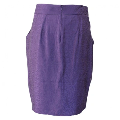 Pre-owned Giorgio Armani Silk Skirt In Purple