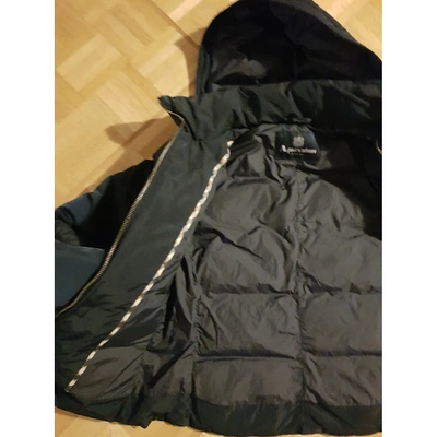 Pre-owned Aquascutum Puffer In Navy