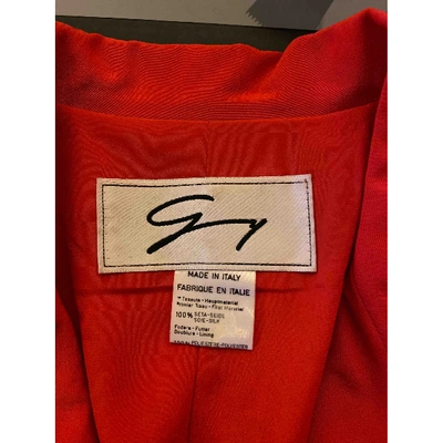 Pre-owned Genny Silk Blazer In Red