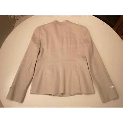 Pre-owned Emporio Armani Grey Cotton Jacket