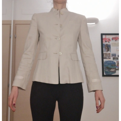 Pre-owned Emporio Armani Grey Cotton Jacket