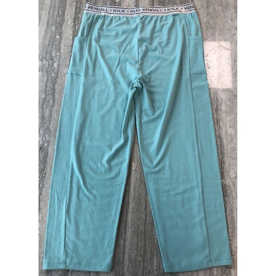 Pre-owned Kendall + Kylie Green Cotton Trousers
