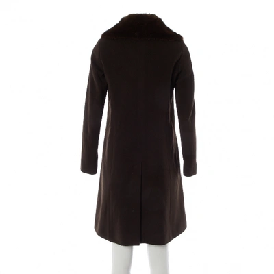 Pre-owned Celine Wool Coat In Brown