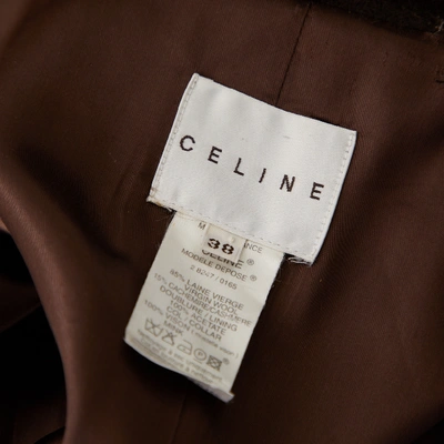 Pre-owned Celine Wool Coat In Brown