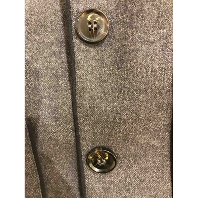 Pre-owned Ganni Fw18 Wool Blazer In Grey