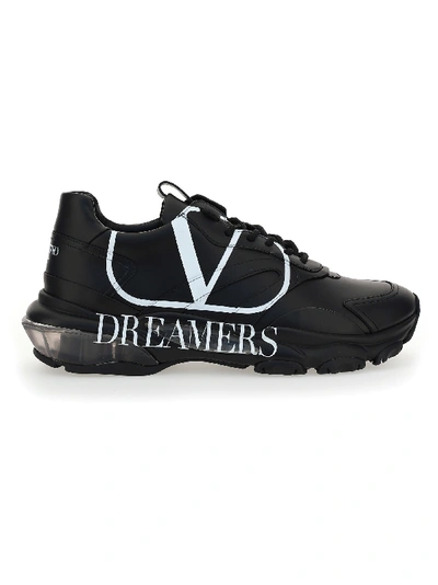 Shop Valentino Sneakers In Nero/bianco-bianco/nero-nero-traspa