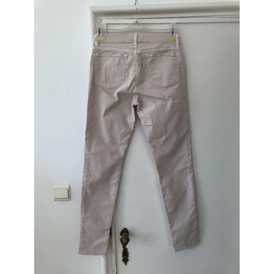 Pre-owned J Brand Pink Cotton - Elasthane Jeans