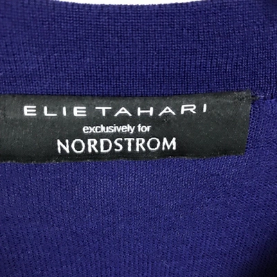 Pre-owned Elie Tahari Wool Cardigan In Blue