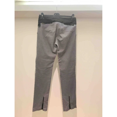 Pre-owned Roberto Cavalli Straight Pants In Grey