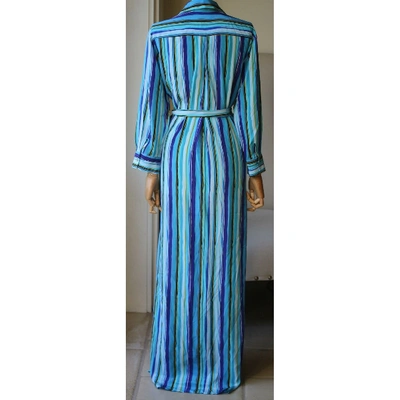 Pre-owned L Agence Blue Silk Dress