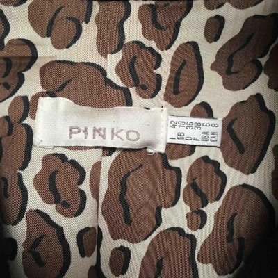 Pre-owned Pinko Wool Coat In Black